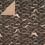 Double-sided kraft paper sheet 12"x12" Mustache mix