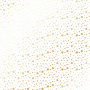 Sheet of single-sided paper with gold foil embossing, pattern Golden stars White, 12"x12"