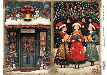 Decoupage card «Christmas Tale» #000737, 21cm x 29,7cm