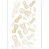 лист односторонней бумаги с фольгированием, дизайн golden pineapple white a4 21х30 см