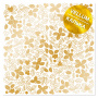 Gold foil vellum sheet, pattern Golden Winterberries 29.7cm x 30.5cm