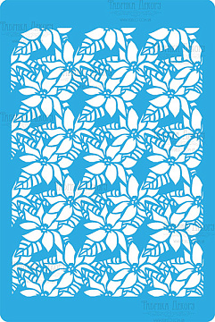 Stencil for crafts 15x20cm "Poinsettia background" #239