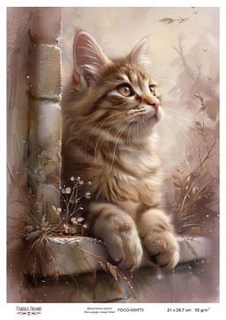 Decoupage card #0573, 21x29,7 cm
