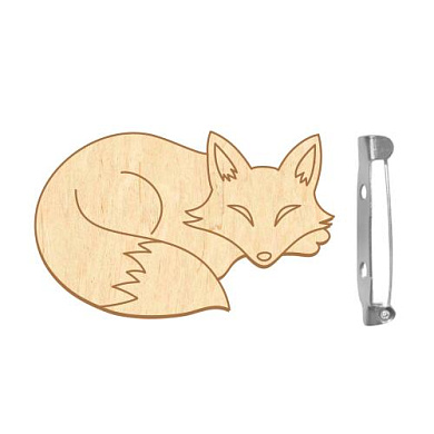 brooch blank for coloring #104 “cunning fox”