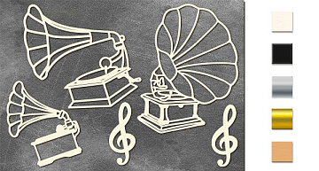 Chipboards set Gramophone  #667