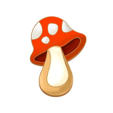 brooch blank for coloring #098 “jolly fly agaric” - 2