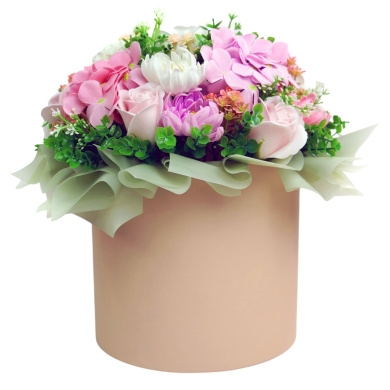 bouquet “flowers in a hatbox”, 250 x 250 x 300 mm - 2 bouquet “flowers in a hatbox”, 250 x 250 x 300 mm - 2