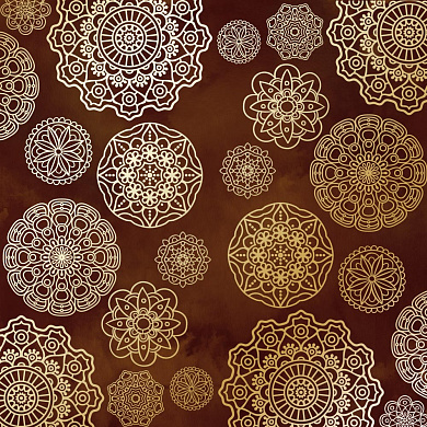 лист односторонней бумаги с фольгированием, дизайн golden napkins, brown aquarelle, 30,5см х 30,5см