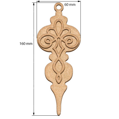 Blank for decoration New year tree toy 55, #488 - 2