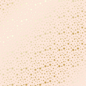 лист односторонней бумаги с фольгированием, дизайн golden stars beige, 30,5см х 30,5см