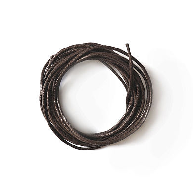 вощеный шнур. цвет коричневый - 2 мм