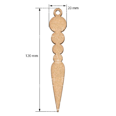 Blank for decoration New year tree toy 6, #437 - 2