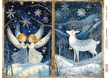 Decoupage card «Christmas Tale» #000803, 21cm x 29,7cm