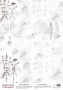 Деко веллум (лист кальки с рисунком) Botany Spring 1, А3 (29,7см х 42см)