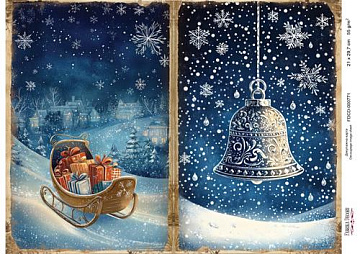 Decoupage card «Christmas Tale» #000771, 21cm x 29,7cm