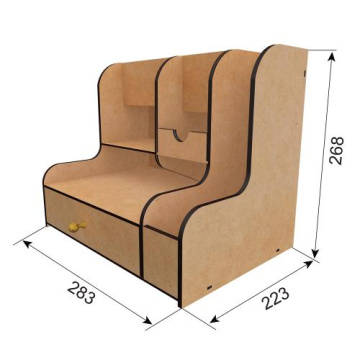 Desktop Office Organizer for Papers, Stationery, Art and Writing Supplies, 28 х 22 х 27cm, Kit #423 - 2