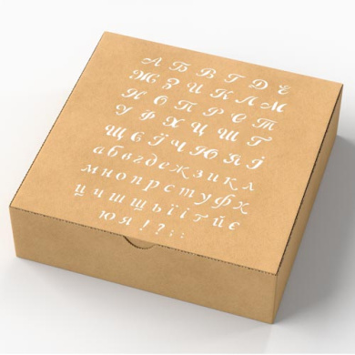 трафарет многоразовый xl (21х30см), украинский алфавит 1 #231 фабрика декору - 2