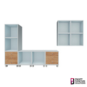 Модульная Мебельная Система Maxi, 1600 х 400 х 1276 мм, Белый - Дуб Крафт Модульная Мебельная Система Maxi, 1600 х 400 х 1276 мм, Белый - Дуб Крафт