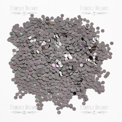 Sequins Round flat, graphite metallic, #414 - 2 Sequins Round flat, graphite metallic, #414 - 2