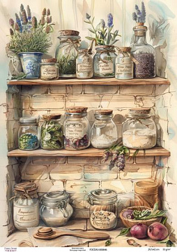 Decoupage card #0846, 29,7x42cm