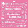 Stencil for decoration XL size (30*30cm), Mercy and Forgivingness (inscriptions), #214