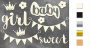 Chipboard embellishments set, "Sweet baby girl 1" #115