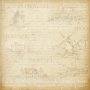 Лист двусторонней бумаги для скрапбукинга Journey to Provence #46-01 30,5х30,5 см