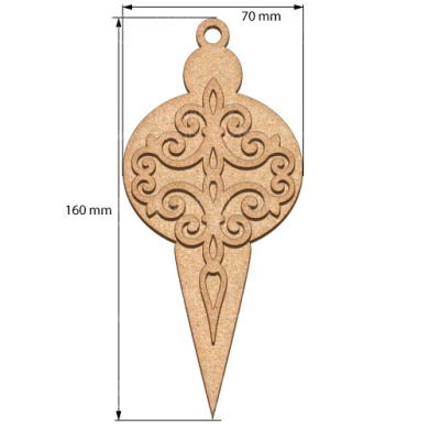 Blank for decoration New year tree toy 58, #491 - 2