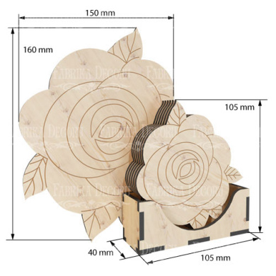 подставки под горячее "розы" #299 фабрика декору - 2