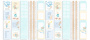 Double-sided scrapbooking paper set Dreamy baby boy 12"x12", 10 sheets - 12