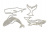 Набор чипбордов Киты 10х15 см #594 color_Milk