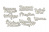  Набор чипбордов Зимние праздничные надписи Укр. 10х15 см #653 color_Milk