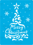 Stencil reusable, 15x20cm "Christmas tree", #460