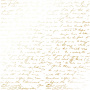 Einseitig bedruckter Papierbogen mit Goldfolienprägung, Muster "Goldener Text Weiß"