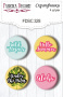 Set mit 4 Flair-Buttons zum Scrapbooking "Wild Tropics" EN #328