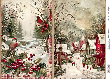 Decoupage-Karte #0559, 21x29,7 cm
