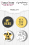 4er Set Flair Buttons zum Scrapbooking "Speziell für Ihn 1" EN #211