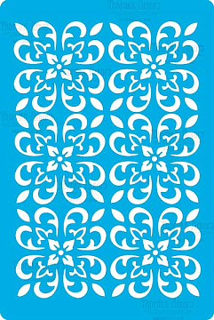 Stencil for crafts 15x20cm "Baroque style mini background" #317