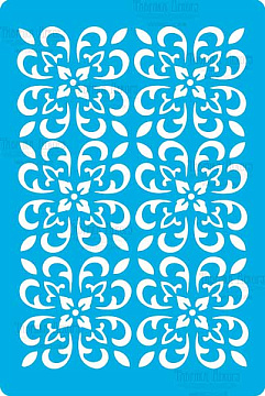 Stencil for crafts 15x20cm "Baroque style mini background" #317