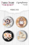 Set mit 4 Flair-Buttons zum Scrapbooking von „Sentimental Story 2“ #312