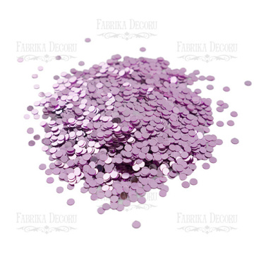 Sequins Round flat, pink metallic, #410 - 2