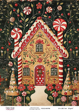 Decoupage card «Christmas Tale» #000766, 21cm x 29,7cm