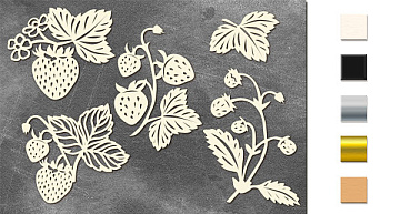 Chipboard embellishments set, Summer botanical diary #701