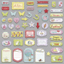 Set of die cuts Bunny birhtday party, 50 pcs - 1