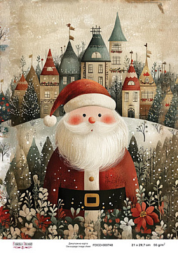 Decoupage card «Christmas Tale» #000748, 21cm x 29,7cm