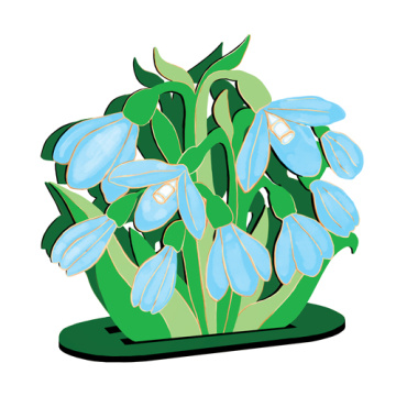 DIY wooden coloring set, napkin holder "Snowdrops", #048 - 2 DIY wooden coloring set, napkin holder "Snowdrops", #048 - 2