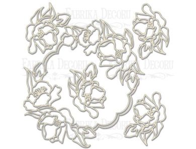 мегачипборд кружевная цветочная рамка 30x30 см #009  - 2 мегачипборд кружевная цветочная рамка 30x30 см #009  - 2