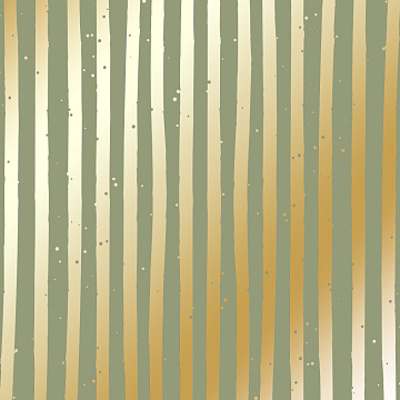 Blatt aus einseitigem Papier mit Goldfolienprägung, Muster Golden Stripes Olive, 12"x12"