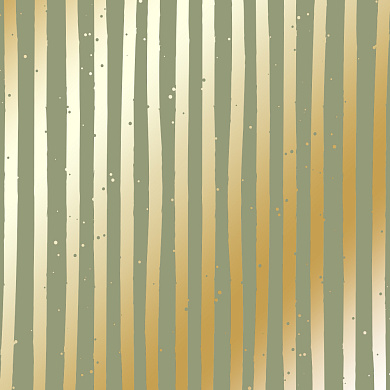 лист односторонней бумаги с фольгированием, дизайн golden stripes olive, 30,5см х 30,5 см