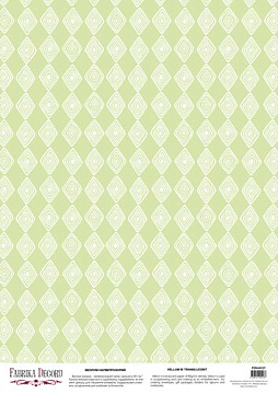 Deco vellum colored sheet Linear rhombuses on a light green, A3 (11,7" х 16,5")